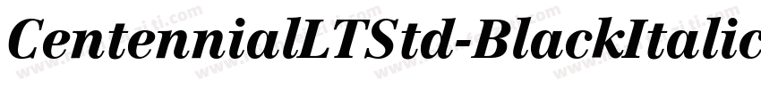 CentennialLTStd-BlackItalic字体转换