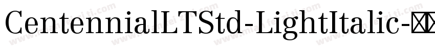 CentennialLTStd-LightItalic字体转换