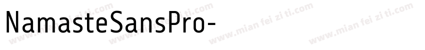 NamasteSansPro字体转换