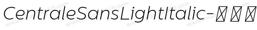 CentraleSansLightItalic字体转换