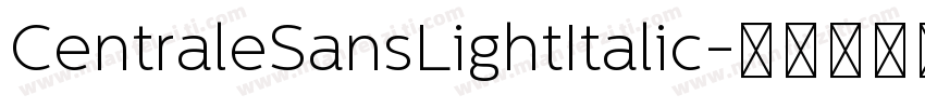 CentraleSansLightItalic字体转换
