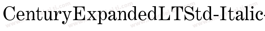 CenturyExpandedLTStd-Italic字体转换