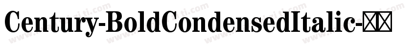 Century-BoldCondensedItalic字体转换