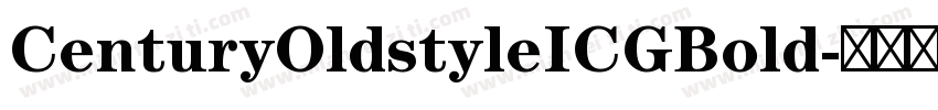 CenturyOldstyleICGBold字体转换