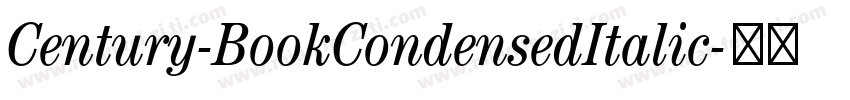 Century-BookCondensedItalic字体转换