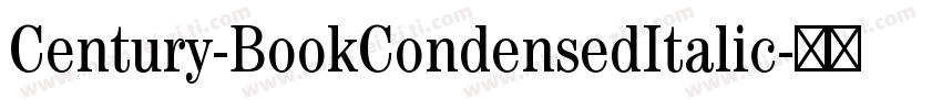 Century-BookCondensedItalic字体转换