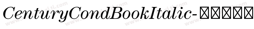 CenturyCondBookItalic字体转换