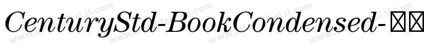 CenturyStd-BookCondensed字体转换