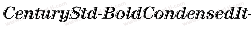 CenturyStd-BoldCondensedIt字体转换