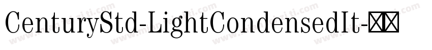 CenturyStd-LightCondensedIt字体转换