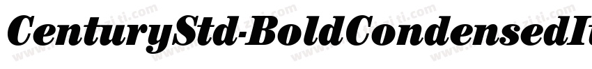 CenturyStd-BoldCondensedIt字体转换
