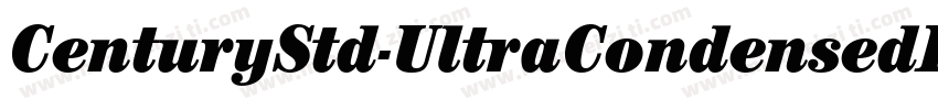 CenturyStd-UltraCondensedIt字体转换