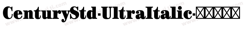 CenturyStd-UltraItalic字体转换