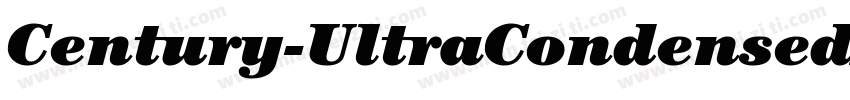 Century-UltraCondensedItalic字体转换
