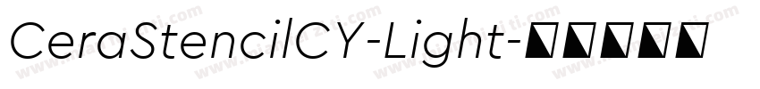 CeraStencilCY-Light字体转换