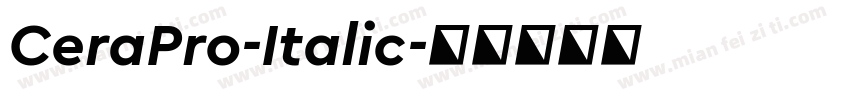 CeraPro-Italic字体转换