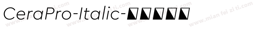 CeraPro-Italic字体转换