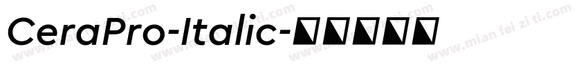 CeraPro-Italic字体转换