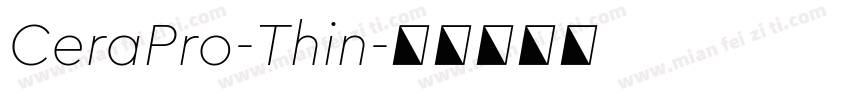 CeraPro-Thin字体转换