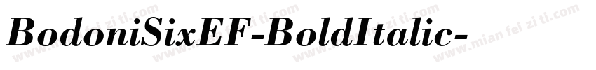 BodoniSixEF-BoldItalic字体转换