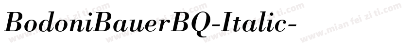 BodoniBauerBQ-Italic字体转换