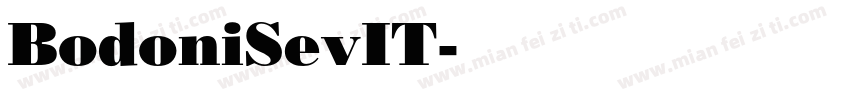 BodoniSevIT字体转换