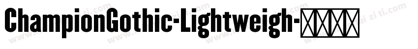ChampionGothic-Lightweigh字体转换
