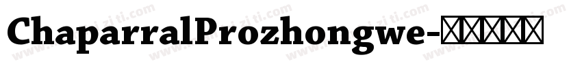 ChaparralProzhongwe字体转换