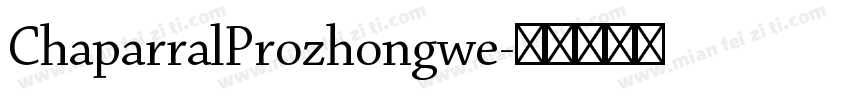 ChaparralProzhongwe字体转换