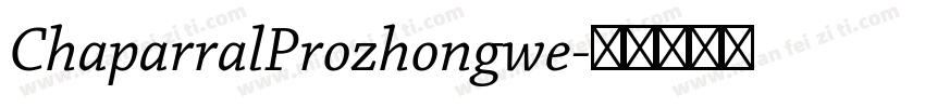 ChaparralProzhongwe字体转换