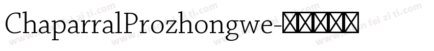 ChaparralProzhongwe字体转换