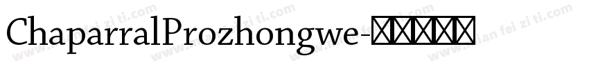 ChaparralProzhongwe字体转换