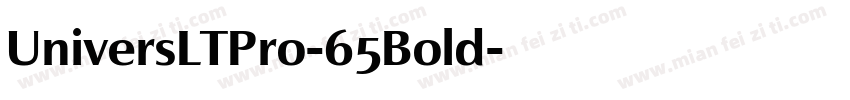UniversLTPro-65Bold字体转换