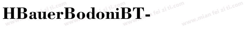 HBauerBodoniBT字体转换