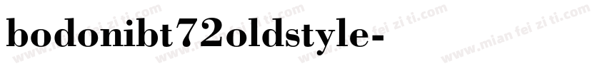 bodonibt72oldstyle字体转换