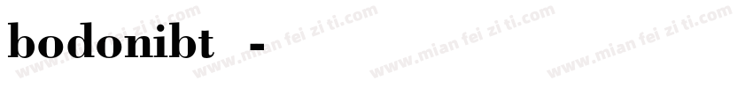 bodonibt字体字体转换