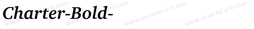 Charter-Bold字体转换