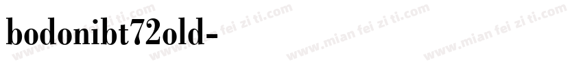 bodonibt72old字体转换