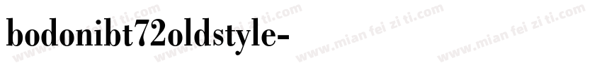 bodonibt72oldstyle字体转换