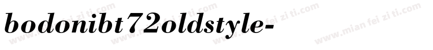 bodonibt72oldstyle字体转换