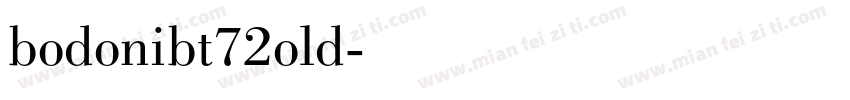 bodonibt72old字体转换