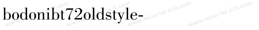 bodonibt72oldstyle字体转换