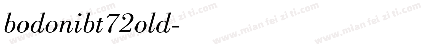 bodonibt72old字体转换