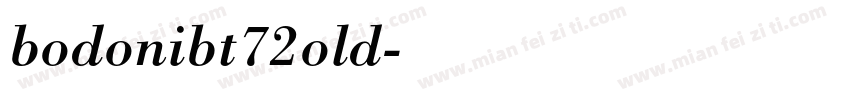 bodonibt72old字体转换