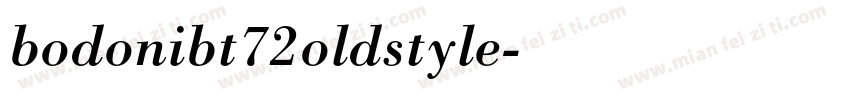 bodonibt72oldstyle字体转换