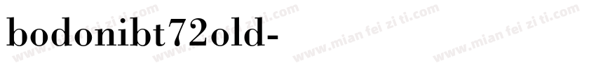 bodonibt72old字体转换