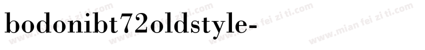 bodonibt72oldstyle字体转换