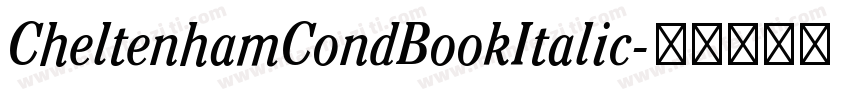 CheltenhamCondBookItalic字体转换