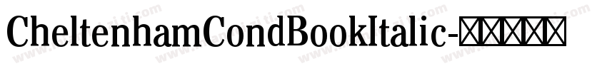 CheltenhamCondBookItalic字体转换