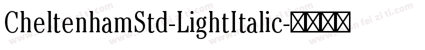 CheltenhamStd-LightItalic字体转换